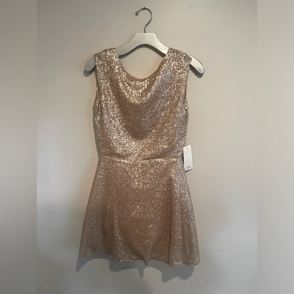 Sequin skater skirt dress